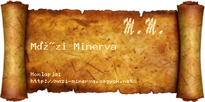 Mázi Minerva névjegykártya